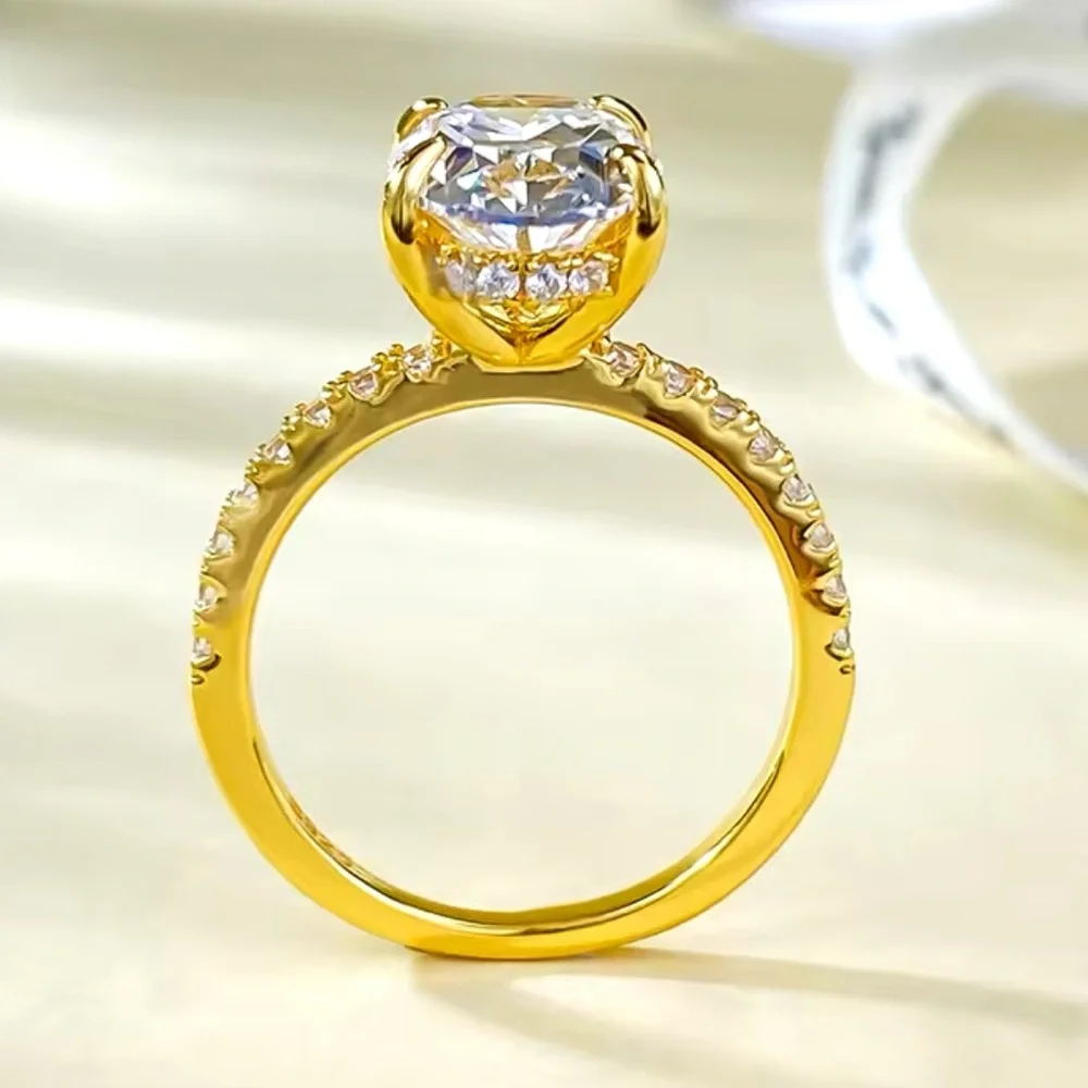 18k 3ct Oval Cut Ring - Picture 7 of 15